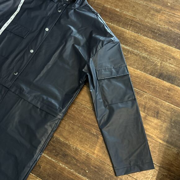 Fabletics Kenna Deep Navy Convertible Jacket Water Resistant Hood Pockets Sz 1X - Picture 3 of 11